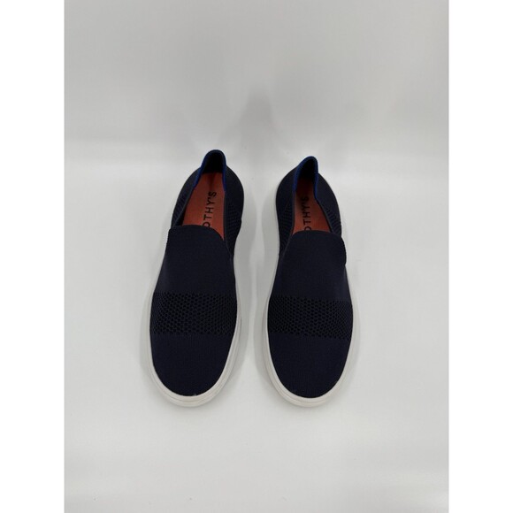 Rothy's The Sneaker Maritime Lattice Stitch Navy Slip On Shoes Women's Size 8.5 - Picture 7 of 15